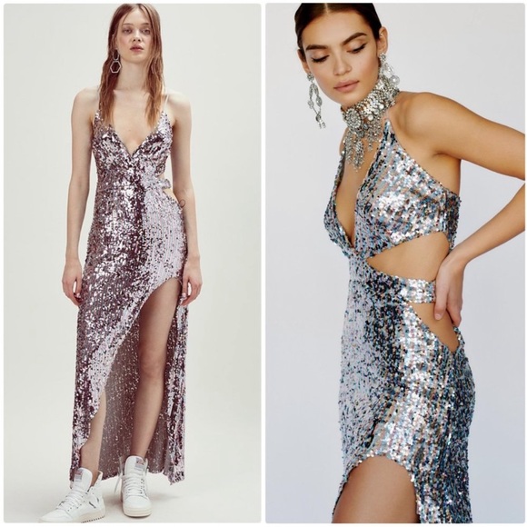 For Love And Lemons Dresses & Skirts - For Love & Lemons Showtime Sequin Gown Maxi Dress